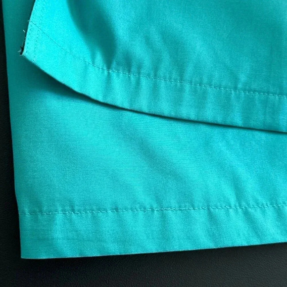 Vintage London Fog Trench Coat Womens L / 14 Teal Bold Double Breasted Jacket - Picture 10 of 16